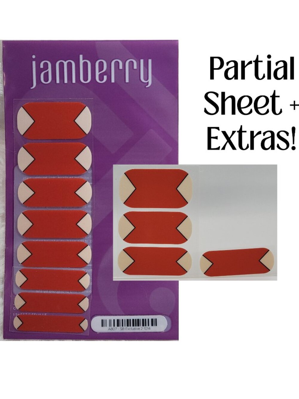 Jamberry Nail Wraps, Nov. Style Box Exclusive, Partial Sheet+Extras